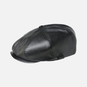 Faux Leather Cap
